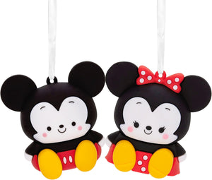 Hallmark Better Together Disney - Adornos magnéticos de Navidad de Mickey y Minnie, juego de 2