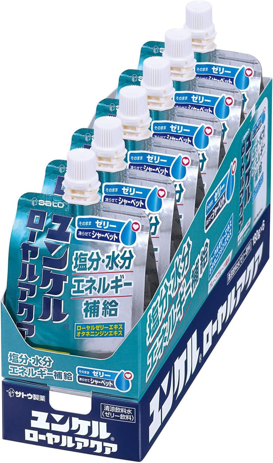 Yunkel Royal Aqua 6 Pack (6.3 oz (180 g) x 6 Packs) (Hydration and Heatstroke Prevention)