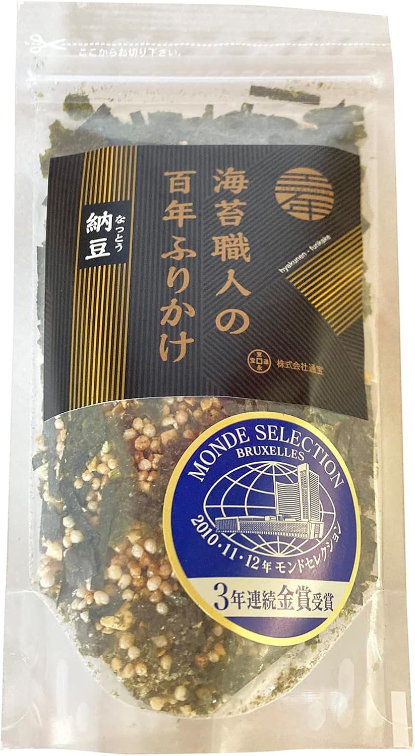 Tsuho Nori Artisan Hundred Years Furikake Natto 1.4 oz (40 g)