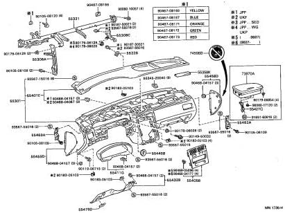 TOYOTA (トヨタ) 純正部品 インストルメントパネルアンダカバー クリップ ハリアー 品番90468-04177