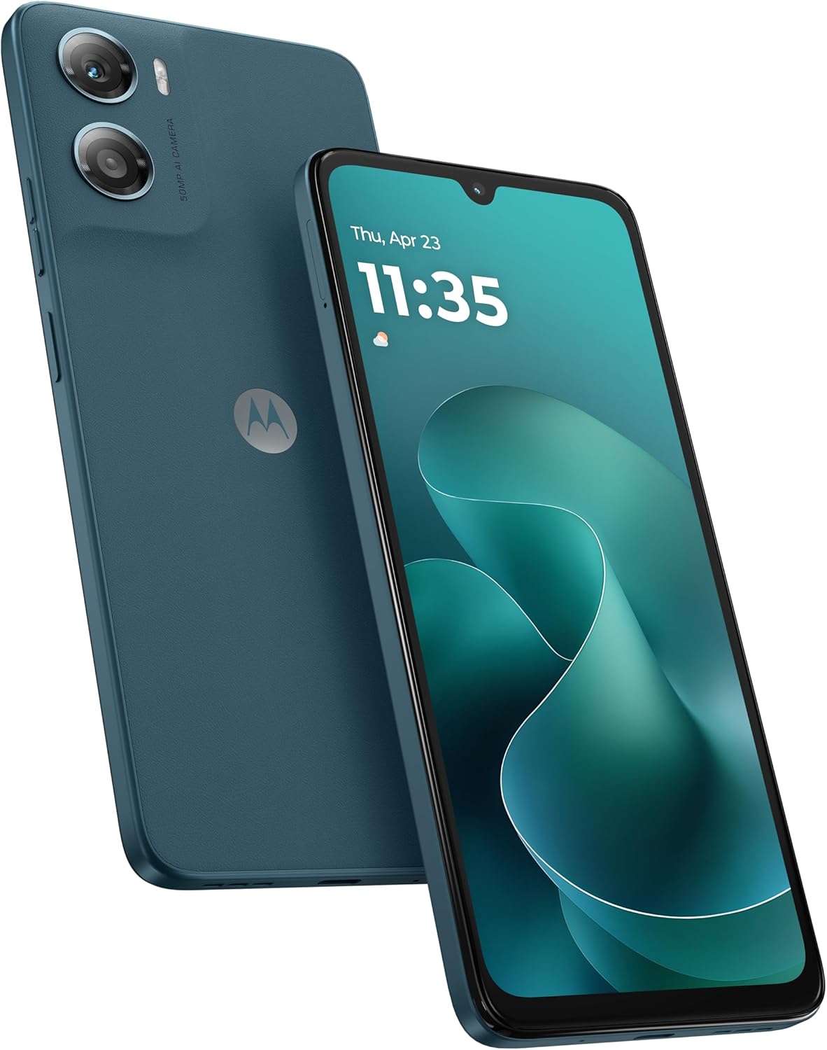 Motorola motog06, 4 GB, 128 GB, Tapestry Blue, SIM Free Smartphone Device, NFC Compatible, Vegan Leather, Gorilla Glass, Authorized Dealer Product, 6.9 Inches, High Brightness, IPS HD+, IP64