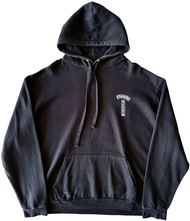 CHROME HEARTS 'T BAR' LOGO USA BLACK HOODIE