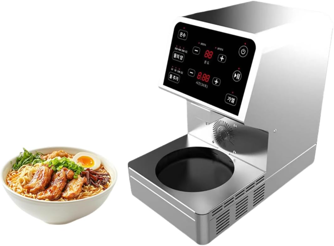 Kiwet Automatic Heating Desktop Electromagnetic Heat Instant Noodle Machine Commercial Kitchen Noodle Cooker, Desktop Noodle Cooker, Boiled Noodle Boiler, Electric Pasta Cooker, Commercial Use, Home