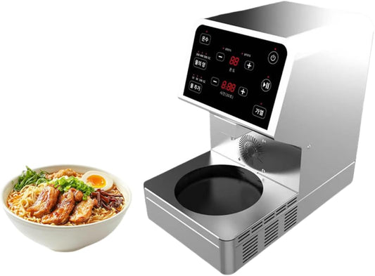 Kiwet Automatic Heating Desktop Electromagnetic Heat Instant Noodle Machine Commercial Kitchen Noodle Cooker, Desktop Noodle Cooker, Boiled Noodle Boiler, Electric Pasta Cooker, Commercial Use, Home