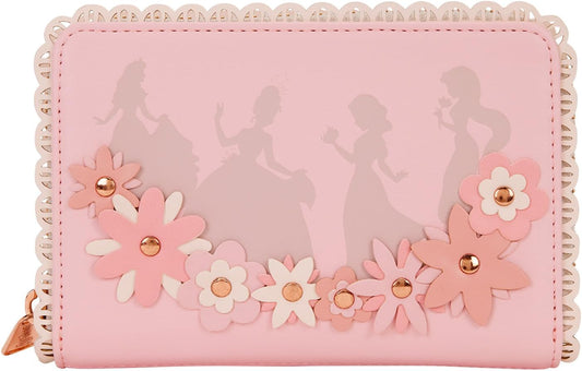 Loungefly Disney Princess - Cartera con cremallera alrededor de vidrieras