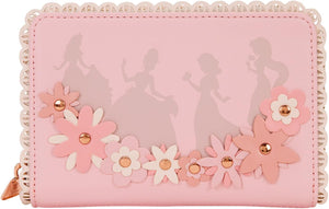 Loungefly Disney Princess - Cartera con cremallera alrededor de vidrieras