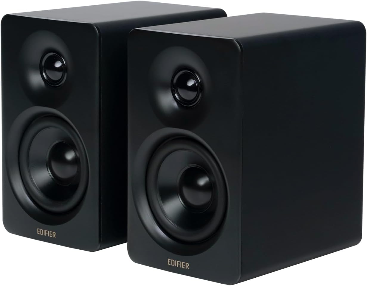 「VGP2025 Gold Award & Cost Performance Award」Edifier M60 Multimedia Speaker, 66W, Bluetooth 5.3, High Resolution Wireless, Compact Design, Dedicated App, Stand, USB-C/AUX Input, MDF, Black