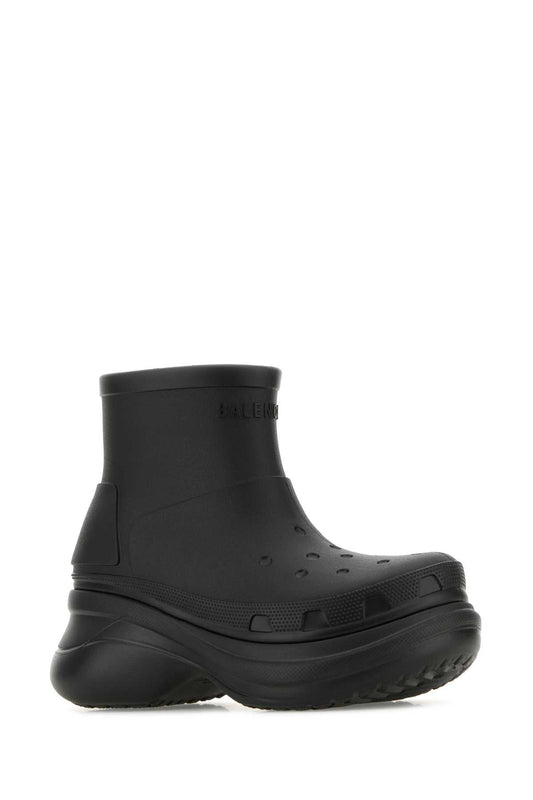 Balenciaga Black Rubber Balenciaga XCrocsâ„足首ブーツ - Image 1