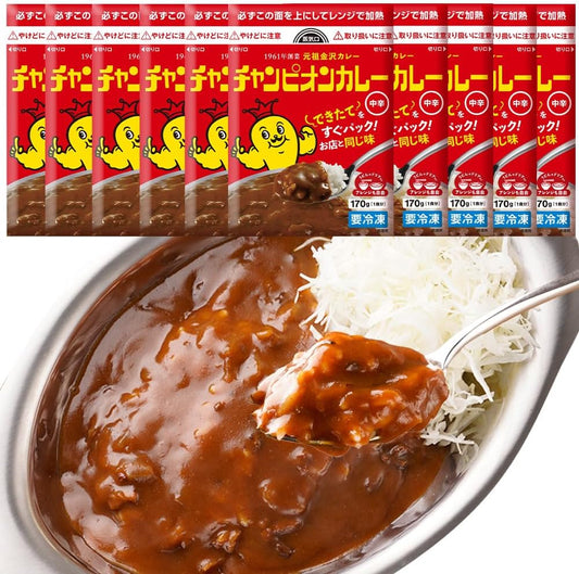 Champion Curry, Original, Kanazawa Curry, Set of 10, Medium Spicy, 6.0 oz (170 g) x 10, Curry, Frozen, Frozen Curry, Rice, Ishikawa, Kanazawa, Order, Local Gourmet, Side Dishes, Frozen Food