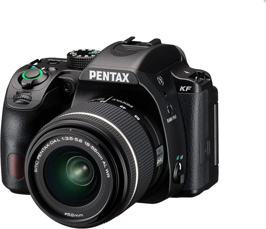 Pentax KF Lens Kit [DAL18-55mm WR] Black APS-C Digital SLR Camera, 100% Viewing Ratio, Optical Viewfinder, 24.24 Megapixels, Internal Image Stabilization Mechanism, Water and Dust Resistant,