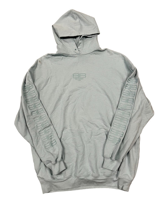 BALENCIAGA 'BB LOGO' LIGHT BLUE OVERSIZED HOODIE