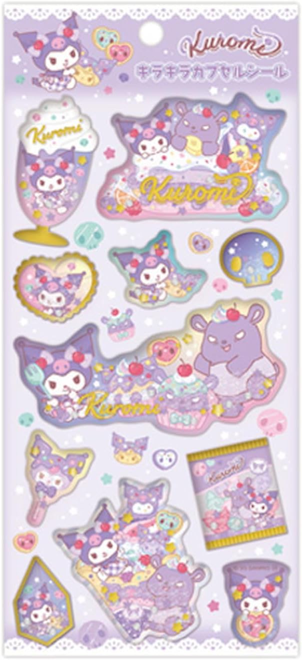 Kei Company SAC-KCP2-KU Sanrio Characters Glitter Capsule Seal 2, Chromi