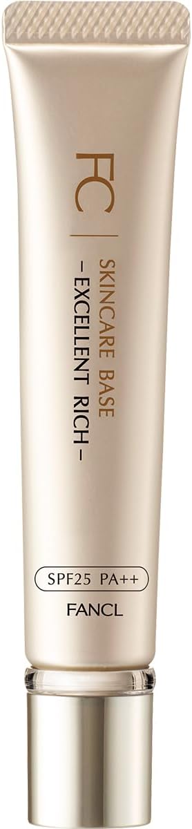 FANCL Skincare Base Excellent Rich (SPF25, PA++), 0.6 oz (18 g), Makeup Base, Additive-Free (Purple/Moisturizing), Control Color