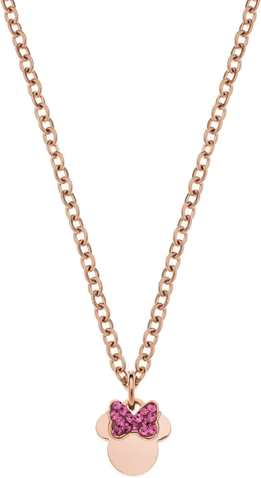 Disney 32021130 Girl's Necklace Stainless Steel and Crystal