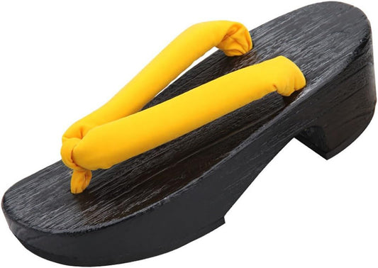 [FANGLI] FL1131 Geta Geta, 2.0 inches (5 cm) Thick Sole, Women's, Non-Painful, Yakitau, Black Stand, Plain Thong, Yukata, Geta Clogs, Women's, Stylish Clogs, Japanese Clothes, Accessories, Fireworks