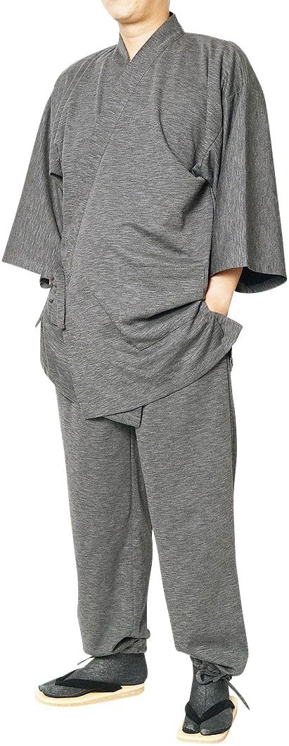 [Samui and Japanese Specialty Store, Craftsmanship Himeka] Men's Slub Knit Weave Samue Clothes, S/M/L/LL/3L/4L/5L