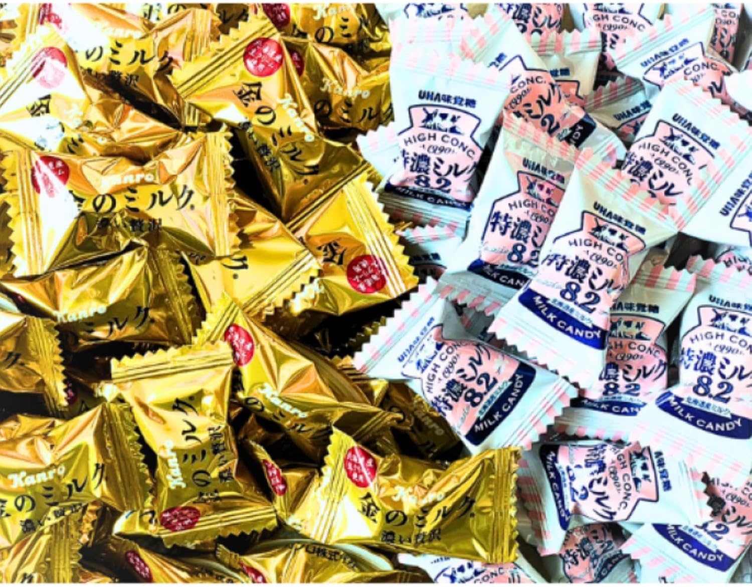 Rich Luxury Gold Milk Candy, Approximately 50 Tokuno 8.2 Milk Candies, 50 Total, Large Capacity, Commercial Use, Milk Flavor