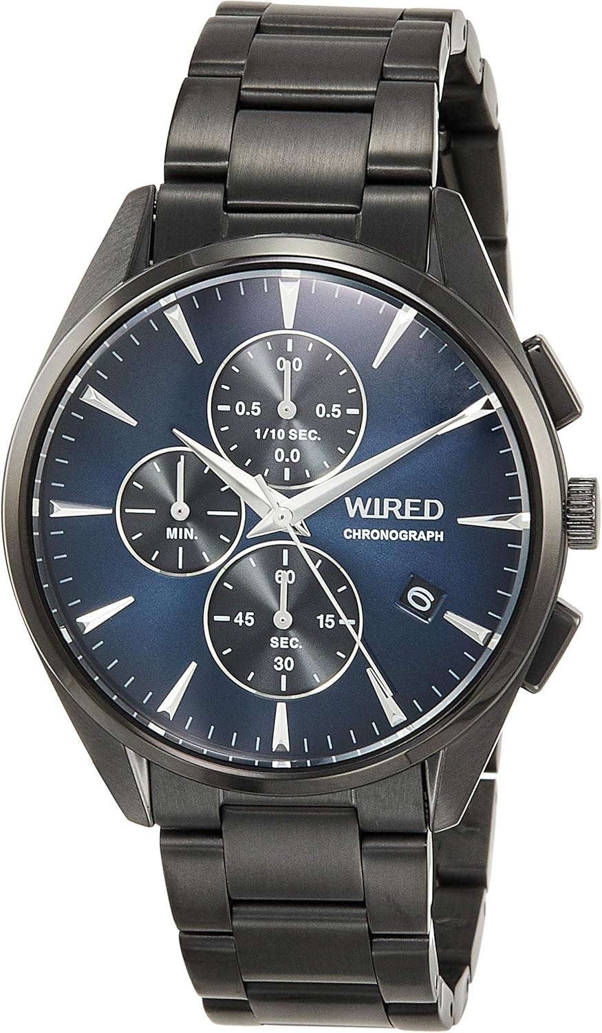 Seiko AGAT440 Wired Men's Watch, Black, Dial: Blue, Bracelet Type