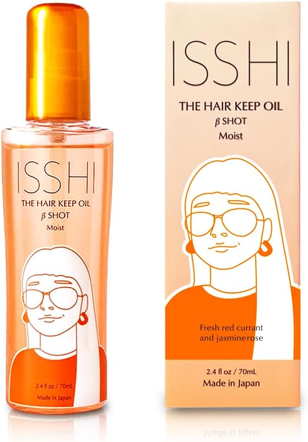 ISSHI The Hair Keeping Oil, Beta Shot Moist 2.4 fl oz (70 ml) Hair Oil, Hair Style Keeping with Heat, Moisturizing, Plant Oil, Emphasis on Penetration, Thick Moisturizing, Damage Repair, CMC Repair,