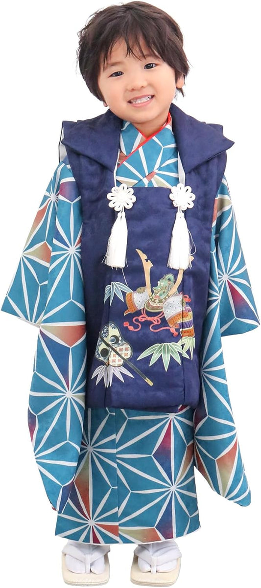 Kyoetsu Shichi-Go-San 3 Years Old Kimono, Boys, Full Set, Strawberry