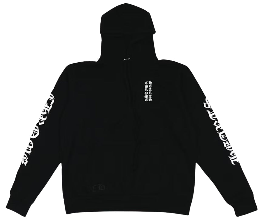 CHROME HEARTS 'VERTICAL LOGO' BLACK HOODIE