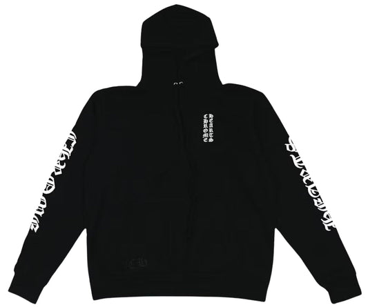 CHROME HEARTS 'VERTICAL LOGO' BLACK HOODIE