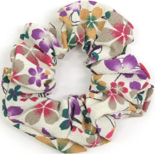 Japanese Pattern Scrunchie Crepe Kyoto Japanese Accessories Japanese Style Hair Accessories, Volume, Cute, Made in Japan