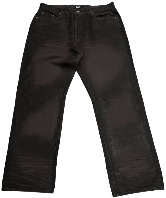 BOSSI 'BLACK' LEATHER LOOK JEANS