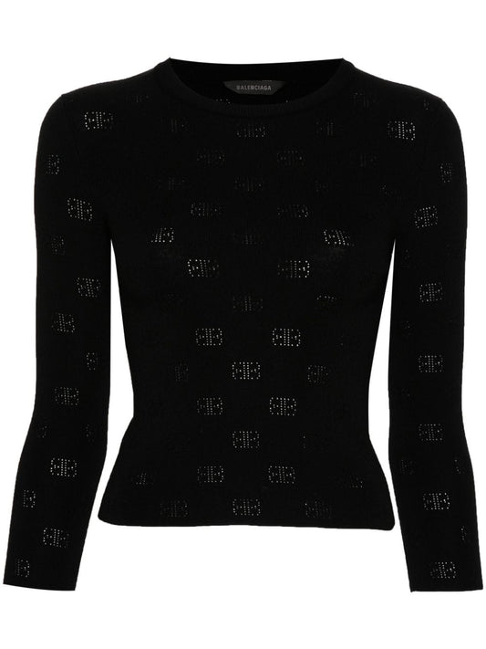 Balenciaga バレンシアガオープンニットウールトップ - Image 1