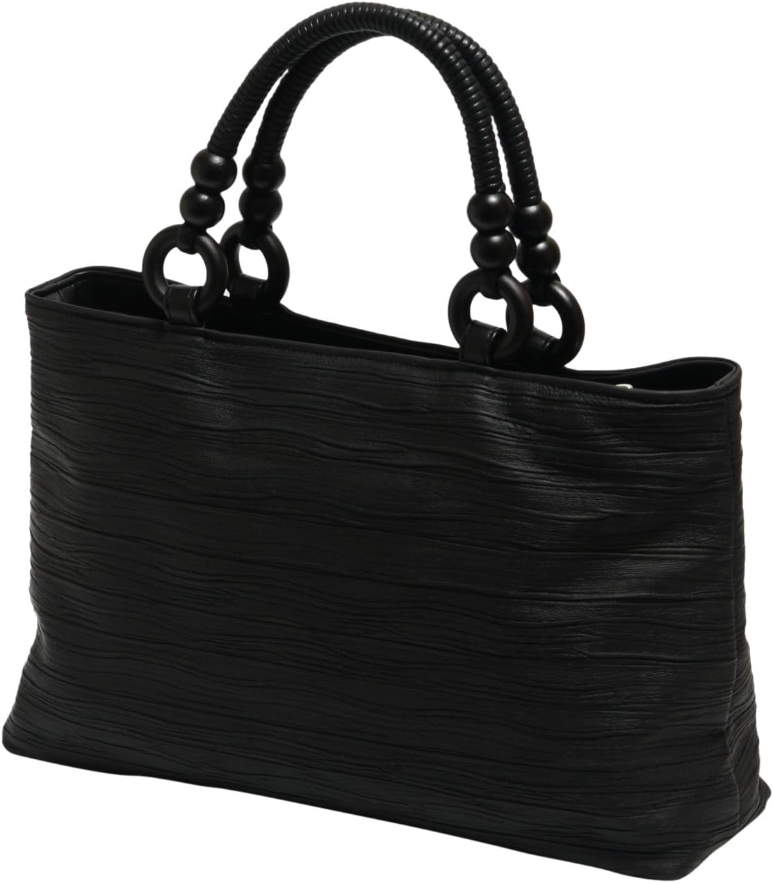 Hasegawa Pleated Processed Kimono Western Style Handbag (Red, Gray, Black) M/S Made in Japan