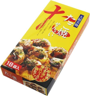 Osaka Souvenir, Osaka Specialty Takoyaki Senbe, 18 Bags, Sweets, Authentic Ingredients and Secret Sauce