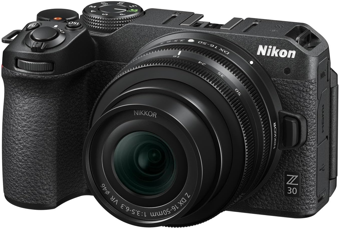 Nikon Nikon Mirrorless SLR Z30 16-50 VR Lens Kit Z-Mount APS-C Video Vlog Stabilization Black