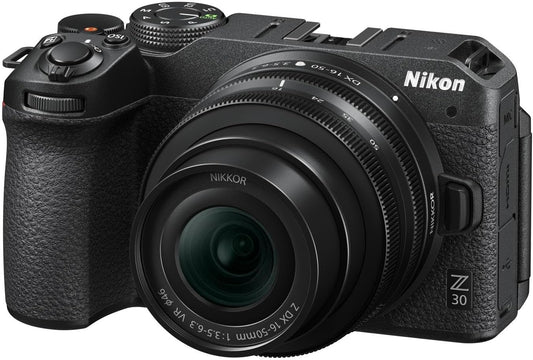 Nikon Nikon Mirrorless SLR Z30 16-50 VR Lens Kit Z-Mount APS-C Video Vlog Stabilization Black