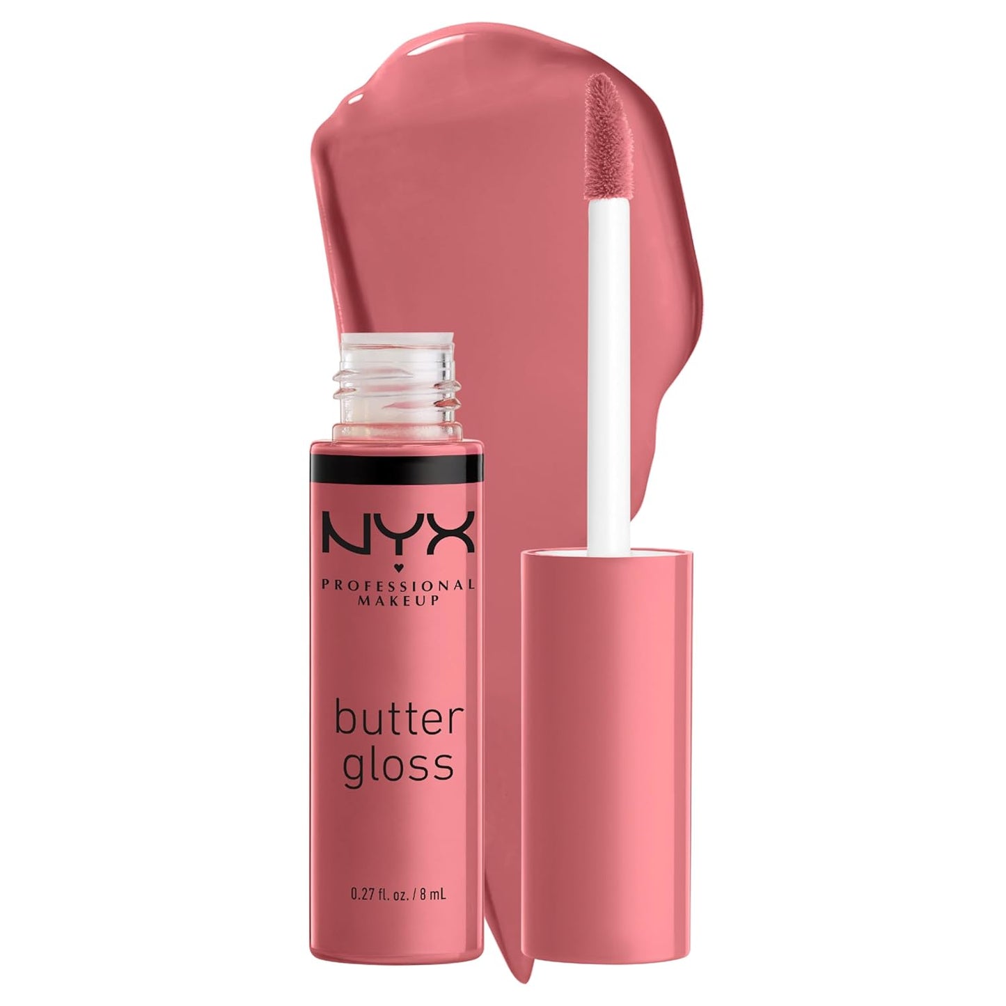 NYX MAQUILLAJE PROFESIONAL Brillo de mantequilla, brillo de labios no pegajoso - Tiramisu (Brown)