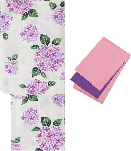 Kimono Japanese Net Shop Nset0684 Women's Adult Yukata 2-Piece Set (Yukata + Half Width Belt) F Size Polyester Women's Yukata Black White Red Green Festival Fireworks