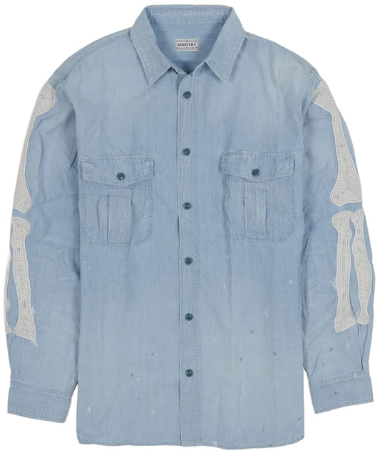 KAPITAL 'BONES' CHAMBRAY WORK SHIRT