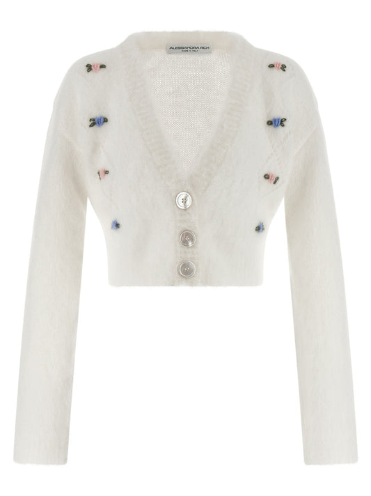 Alessandra Rich 'Carded Mohair' Cardigan - Image 1