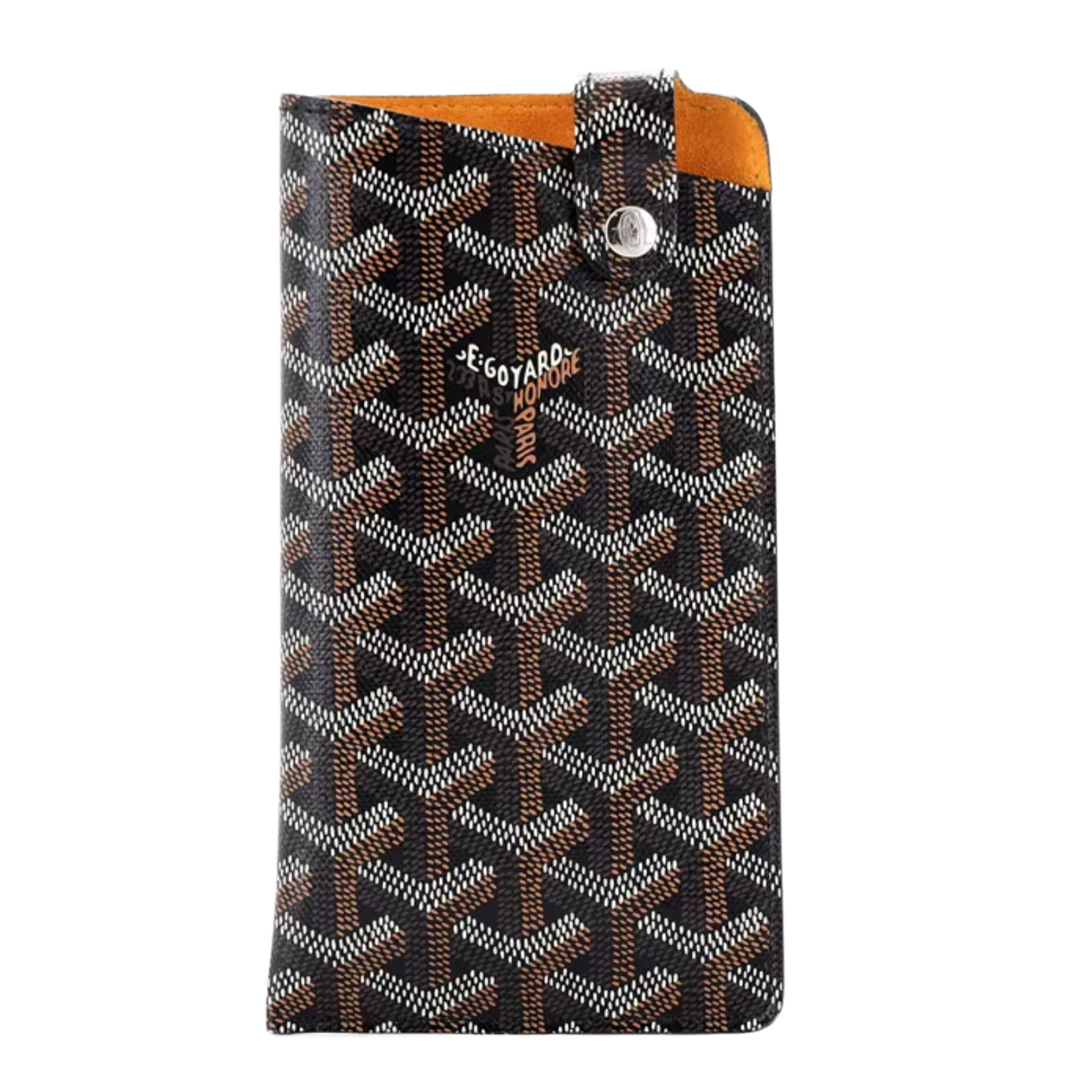 GOYARD 'MONTMARTRE BLACK/GOLD' GLASSES CASE