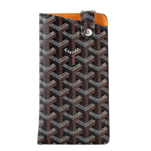 GOYARD 'MONTMARTRE BLACK/GOLD' GLASSES CASE