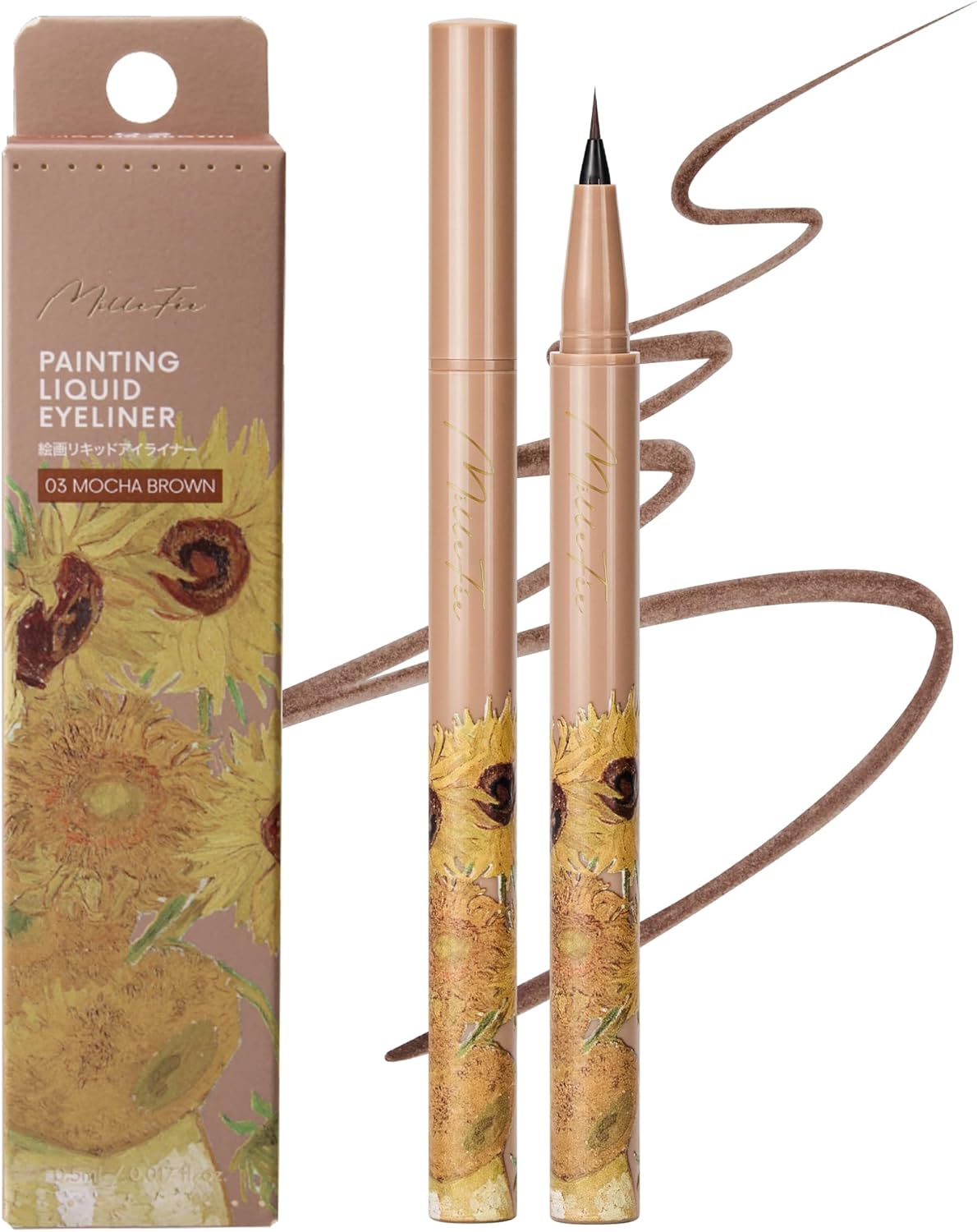Milfee Painting Liquid Eyeliner (03 Mocha Brown) Liquid Anti-Drop Waterproof Extra Fine MilleFee