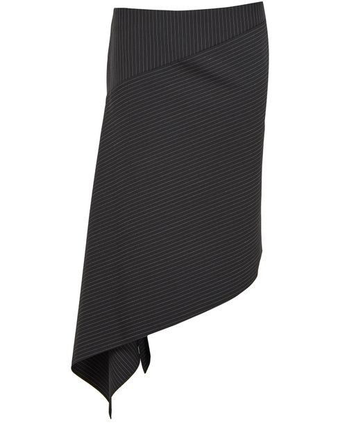 COURREGES Asymmetrical pinstripes skirt - Image 1