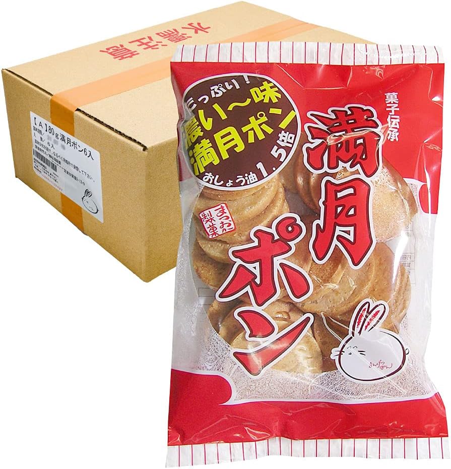 Nostalgic Osaka Specialty Rich Flavor, Full Taste, 2.8 oz (80 g) x 6 Packs (1.5 Times Soy Sauce, Thick, Pom Senbee, Sweet, Spicy, Senbe, Succulent) [Matsuoka Seika]