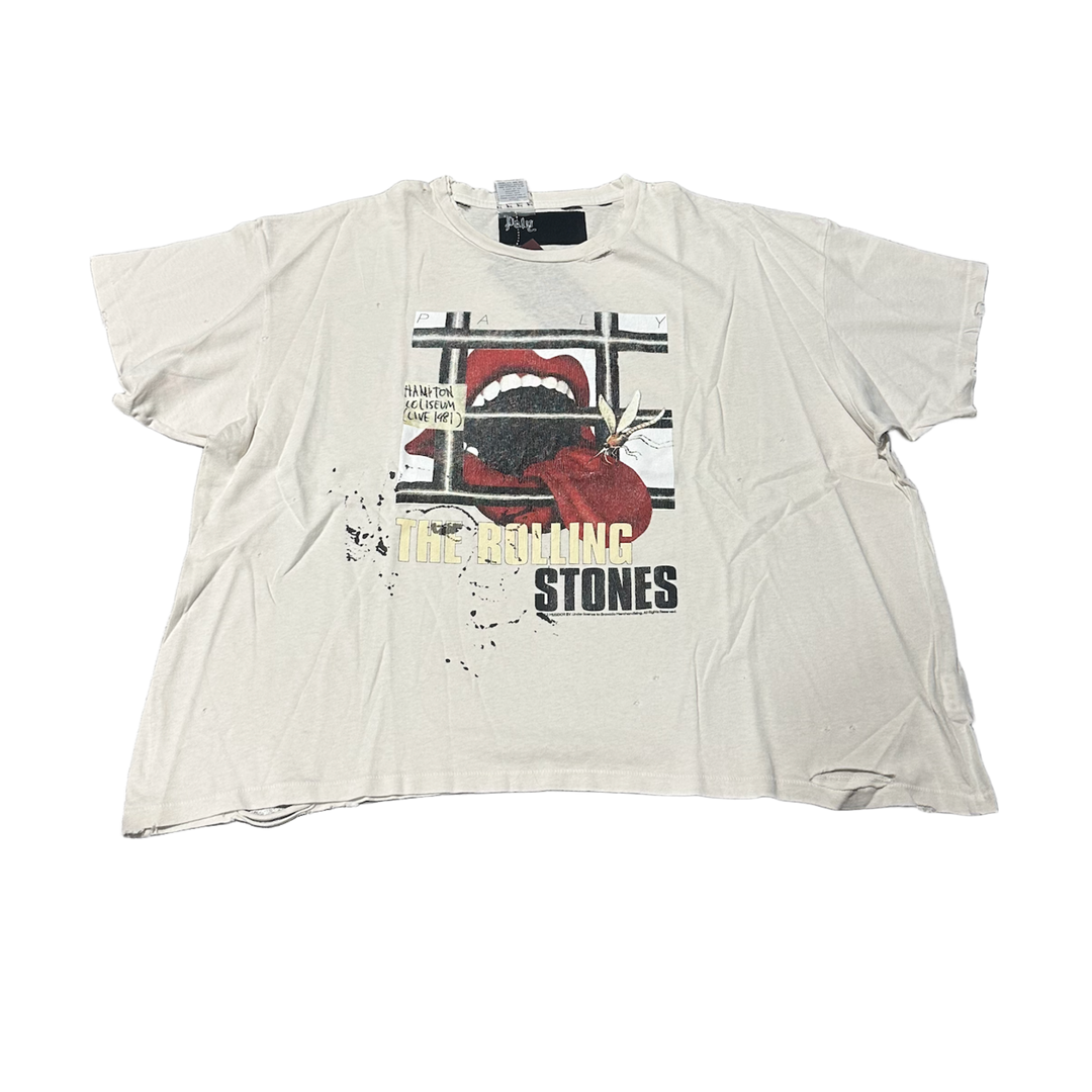 PALY X ROLLING STONES 'WHITE' MOSQUITO LIPS TEE