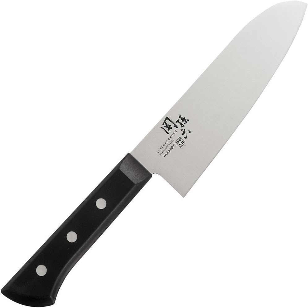 Kai KAI Santoku Knife, Seki Magoroku, Stainless Steel, 6.5 inches (165 mm), Dishwasher Safe, Made in Japan