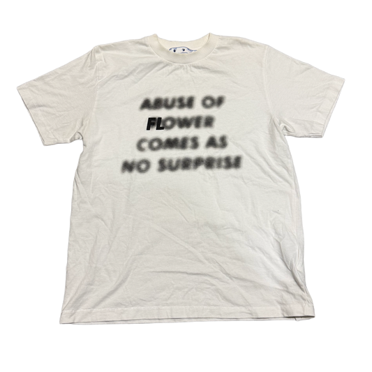 OFF-WHITE 'ABUSE OF FLOWER' WHITE TEE