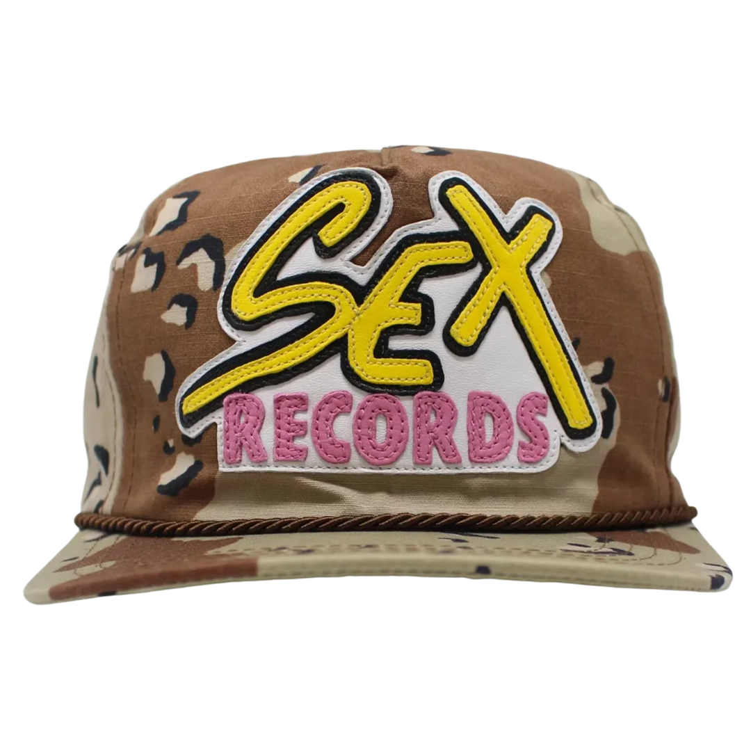 CHROME HEARTS MATTY BOY 'SEX RECORDS 5 PANEL' HAT CHOCOLOATE CHIP CAMO