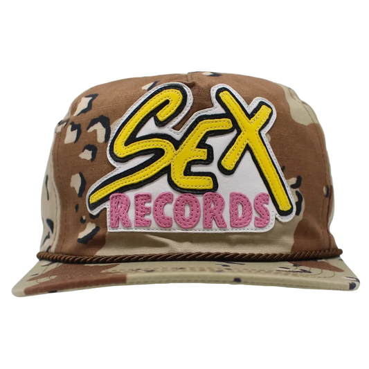 CHROME HEARTS MATTY BOY 'SEX RECORDS 5 PANEL' HAT CHOCOLOATE CHIP CAMO