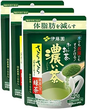 Itoen Oi Tea Dark Tea with Smooth Matcha Green Tea (Food with Functional Claim) 1.4 oz (40 g) x 3 Bags