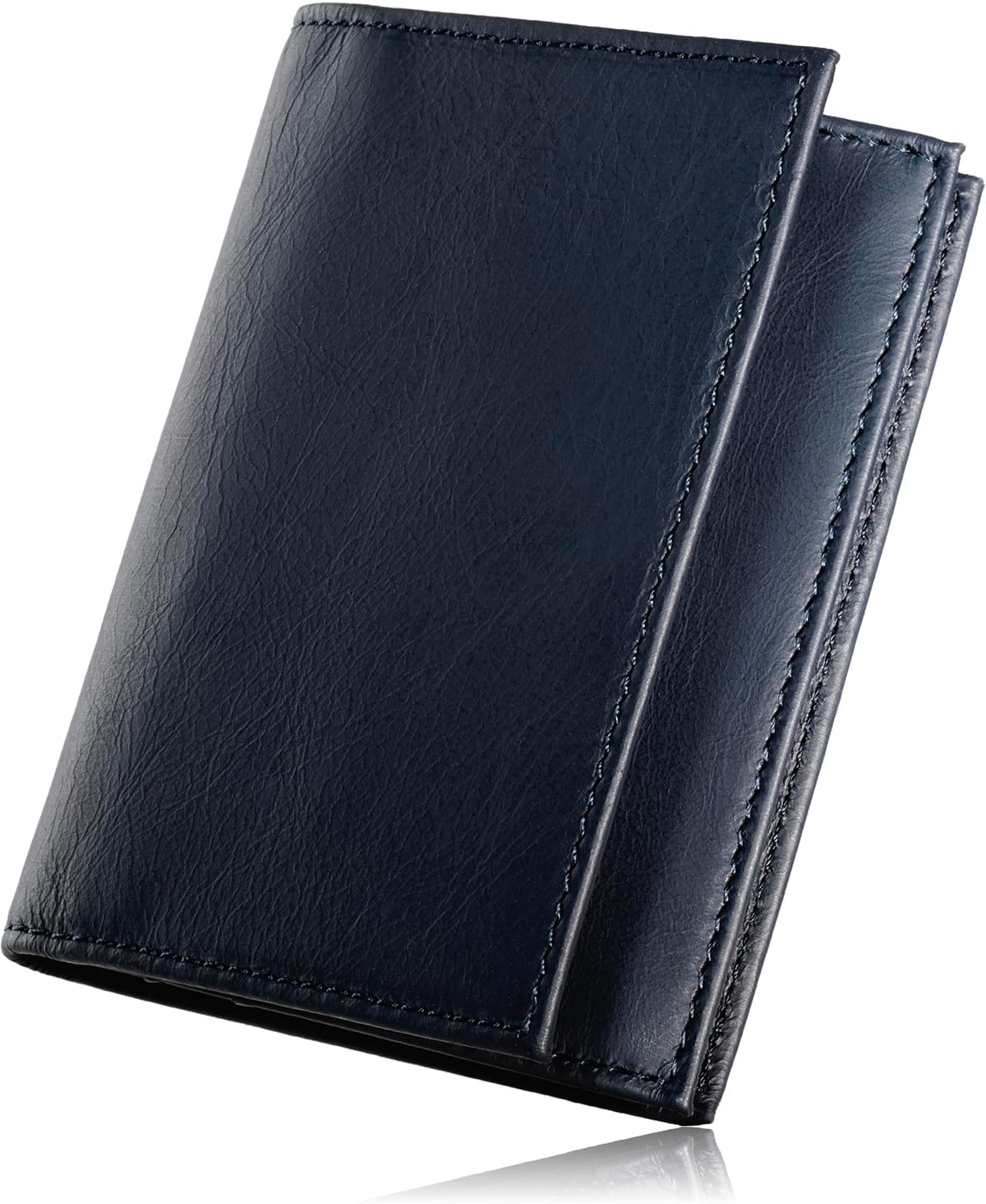 Tokyo amachi Kobo Business Card Holder, Men's Genuine Leather, Japanese Techniques and Wrinkles, Wide, Oil Leather, Made in Japan, navy