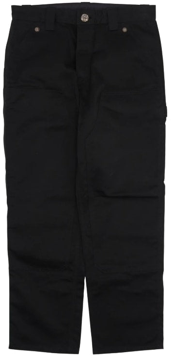 CHROME HEARTS 'BLACK' DOUBLE KNEE CARPENTER PANTS